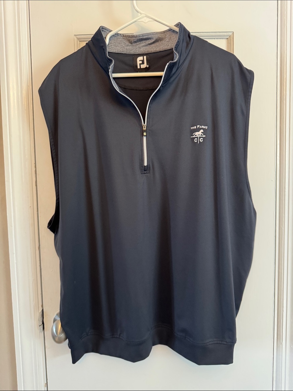 FootJoy Navy Sleeveless Quarter-Zip Golf Vest